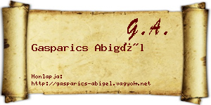 Gasparics Abigél névjegykártya
